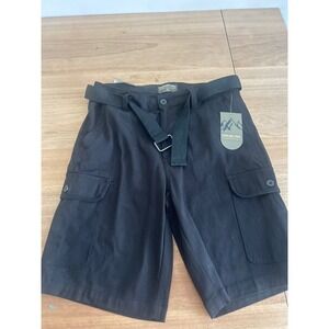 Highland Trail Mens Stretch Twill Cargo Shorts Black HT002SRO Size 32 NWT